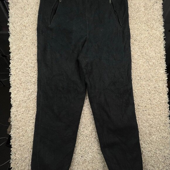 Patagonia Womens Sweatpants Joggers Fleece Pants Black Size 10 USA MADE w Logo - Picture 1 of 10